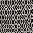Simpli Home Kiana Boho Square Woven Pouf in Black and White