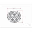 Simpli Home Nisi Boho Round Knitted Pouf in Light Gray Recycled PET Polyester