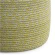 Bayley Transitional Round Braided Pouf in Muted Yellow and Natural Cotton