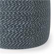 Bayley Transitional Round Braided Pouf in Aegean Blue and Natural Cotton