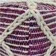 Cowan Contemporary Square Pouf in Magenta and Natural Handloom Woven