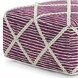 Cowan Contemporary Square Pouf in Magenta and Natural Handloom Woven