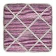 Cowan Contemporary Square Pouf in Magenta and Natural Handloom Woven