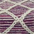 Cowan Contemporary Square Pouf in Magenta and Natural Handloom Woven