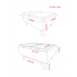 Owen 34 in.W Tray Top Table Storage Ottoman in Distressed Gray Faux Leather