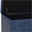 Cosmopolitan 34 in.W Contemporary Storage Ottoman in Denim Blue Faux Leather