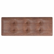 Shay 48 inch W.  Modern Storage Ottoman in Distressed Saddle Brown Faux Leather