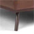 Owen 40 in.W Coffee Table StorageOttoman in Distressed Saddle Brown Faux Leather
