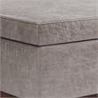 Owen 42 in.W Lift Top Table Storage Ottoman in Distressed Gray Faux Leather