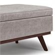 Owen 42 in.W Lift Top Table Storage Ottoman in Distressed Gray Faux Leather