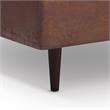 Shay 38 in.W Large Coffee Table Ottoman in Distressed Saddle Brown Faux Leather