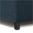Harrison 36in.W Coffee Table Ottoman in Distressed Dark Blue Faux Leather