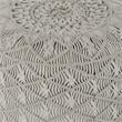Coates Contemporary Round Macrame Pouf in Cloud Gray Cotton