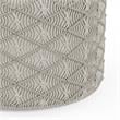 Coates Contemporary Round Macrame Pouf in Cloud Gray Cotton
