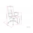 Foley Swivel Adjustable Executive Computer Office Chair in Distressed Blue