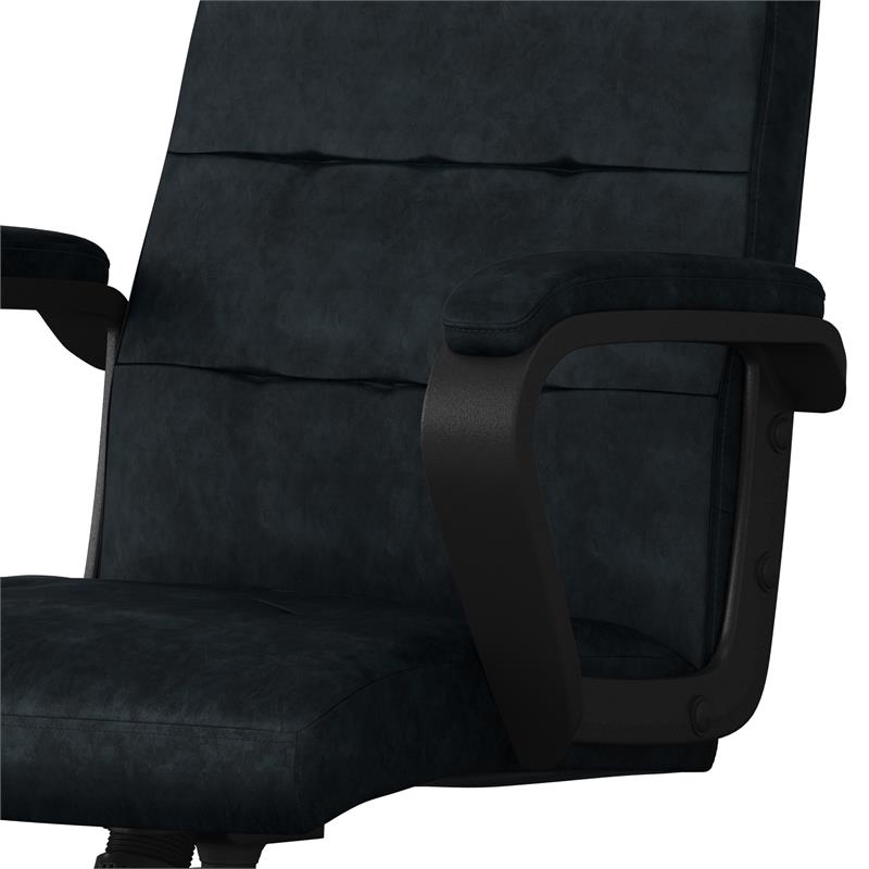 Brewer Swivel Adjustable Executive Computer Office Chair in Distressed Blue