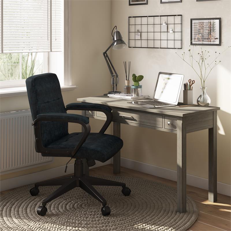 Brewer Swivel Adjustable Executive Computer Office Chair in Distressed Blue