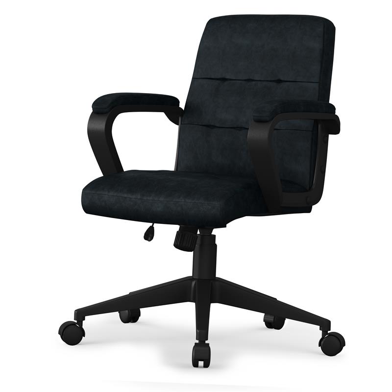Brewer Swivel Adjustable Executive Computer Office Chair in Distressed Blue