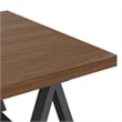 Sawhorse Industrial 48 inch Wide SOLID WALNUT WOOD and Metal Coffee Table