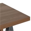 Sawhorse Industrial 60 inch Wide SOLID WALNUT WOOD and Metal Desk