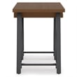 Sawhorse Industrial 50 inch Wide SOLID WALNUT WOOD and Metal Small Desk