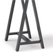 Sawhorse Industrial 50 inch Wide SOLID WALNUT WOOD and Metal Small Desk