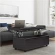 Hamilton 44 in.W Rectangle LiftTop Storage Ottoman in Tanners Brown Faux Leather