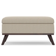 Owen 36 in. Wide Square Coffee Table Storage Ottoman in Natural Polyester Fabric