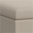 Owen 36 in. Wide Square Coffee Table Storage Ottoman in Natural Polyester Fabric