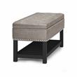 Lomond 43 in. W Rectangle Storage Ottoman Bench in Distressed Gray Faux Leather