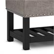Lomond 43 in. W Rectangle Storage Ottoman Bench in Distressed Gray Faux Leather