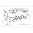 Lomond 43 in. W Rectangle Storage Ottoman Bench in Distressed Gray Faux Leather