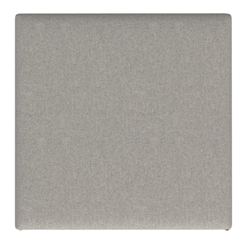 Owen 36 in. W Square Coffee Table Storage Ottoman in Cloud Gray Polyester Fabric