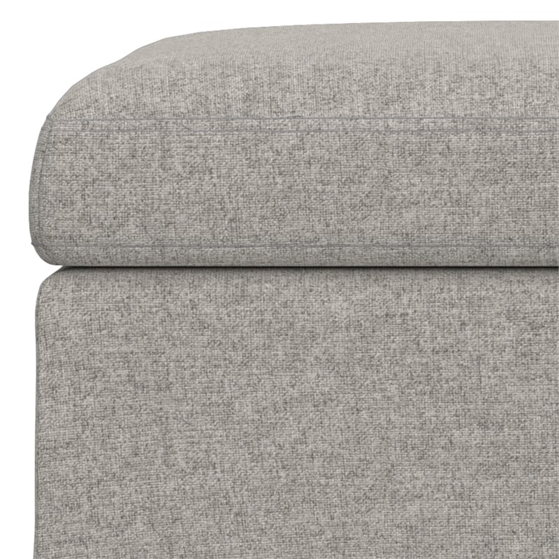 Owen 36 in. W Square Coffee Table Storage Ottoman in Cloud Gray Polyester Fabric