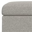 Owen 36 in. W Square Coffee Table Storage Ottoman in Cloud Gray Polyester Fabric