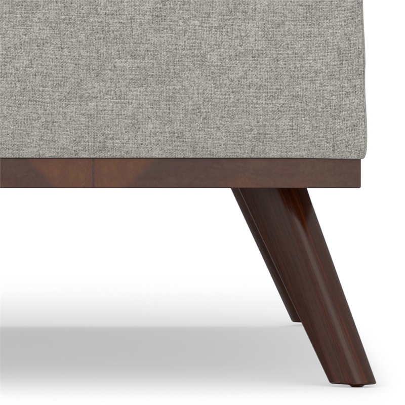Owen 36 in. W Square Coffee Table Storage Ottoman in Cloud Gray Polyester Fabric