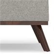 Owen 36 in. W Square Coffee Table Storage Ottoman in Cloud Gray Polyester Fabric