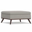 Owen 36 in. W Square Coffee Table Storage Ottoman in Cloud Gray Polyester Fabric