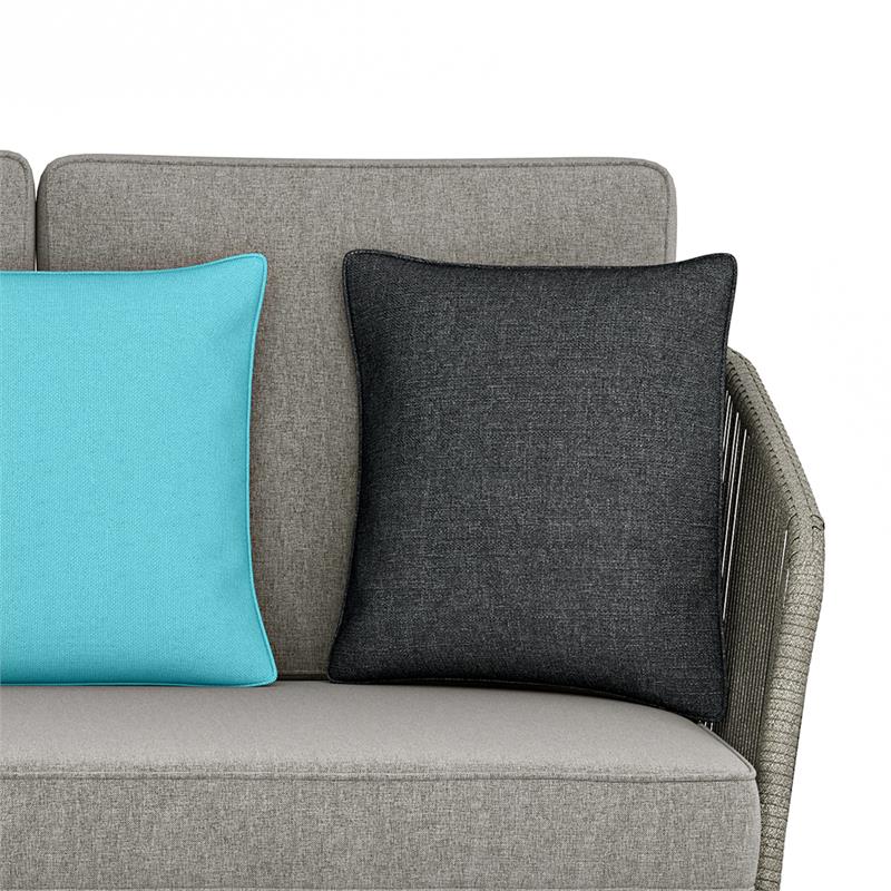 Carmel 75 in. W Contemporary Outdoor Sofa in Gray Sand Drift  Polyester Fabric