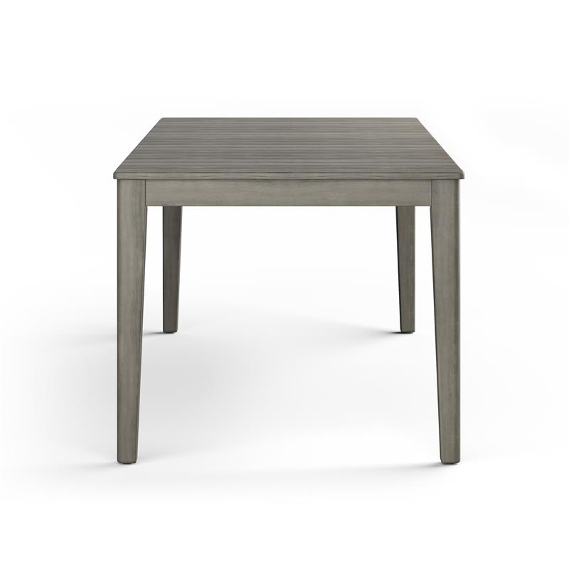 Weathered gray discount outdoor dining table