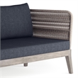 Santiago 75 inch Wide Contemporary Outdoor Sofa in Slate Gray Polyester Fabric