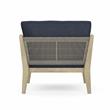 Cayman 35 in. W Contemporary Outdoor Conversation Chair in Slate Gray Fabric