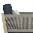Cayman 35 in. W Contemporary Outdoor Conversation Chair in Slate Gray Fabric