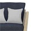 Cayman 35 in. W Contemporary Outdoor Conversation Chair in Slate Gray Fabric