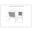 Cayman 35 in. W Contemporary Outdoor Conversation Chair in Slate Gray Fabric