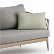 Belize Contemporary 4 Piece Outdoor Conversation Set in Gray Sand Drift Fabric