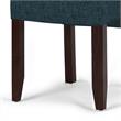 Cosmopolitan Tufted Parson Chair (Set of 2) in Denim Blue Linen Look Fabric