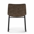 Warner Mid Century Dining Chair (Set of 2) in Distressed Brown Faux Leather