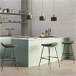 Dafney Contemporary Bar Stool (Set of 2)in Distressed Charcoal Gray Faux Leather