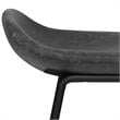 Dafney Contemporary Bar Stool (Set of 2)in Distressed Charcoal Gray Faux Leather